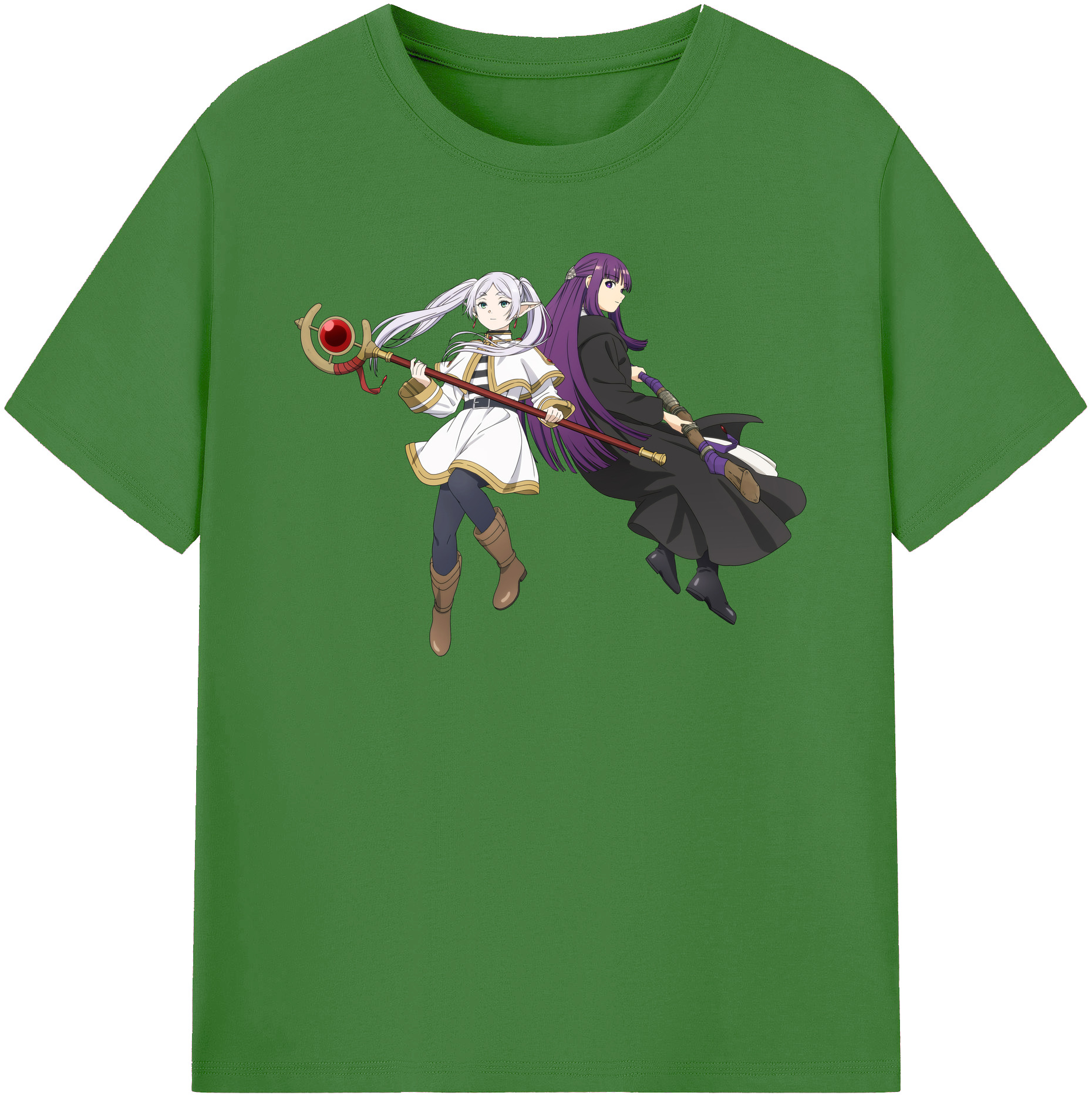 （画像用） 葬送のフリーレン Frieren レディースカジュアルプリントTシャツ（綿100％）